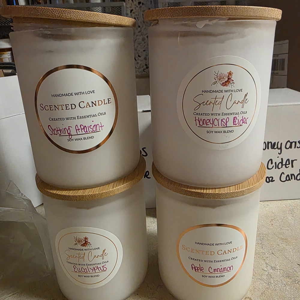 Handmade Scented Candles - White Soy Wax Blend - PRICE IS FOR 1